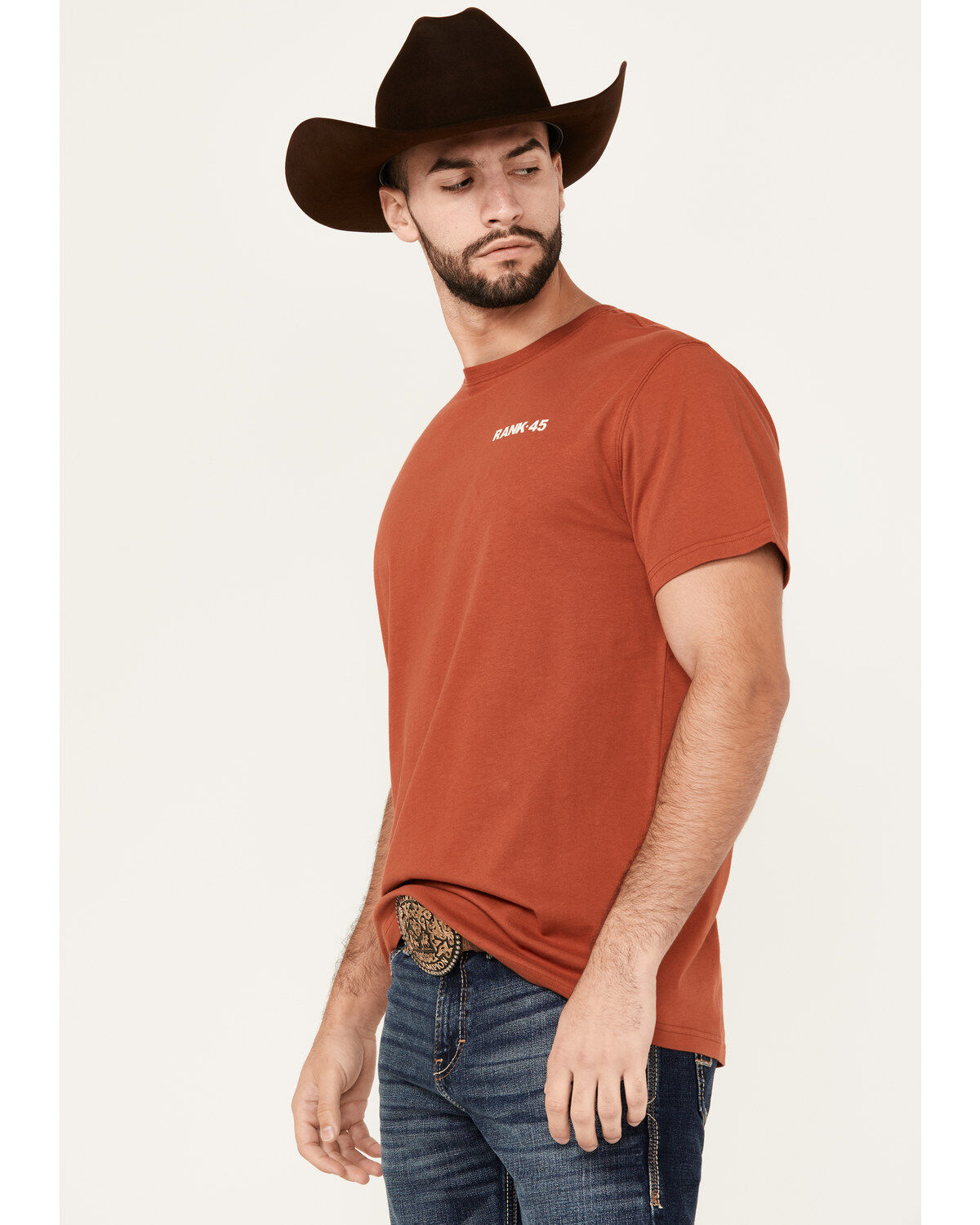 RANK 45® Men's Southwestern Logo Shield Short Sleeve Graphic T-Shirt