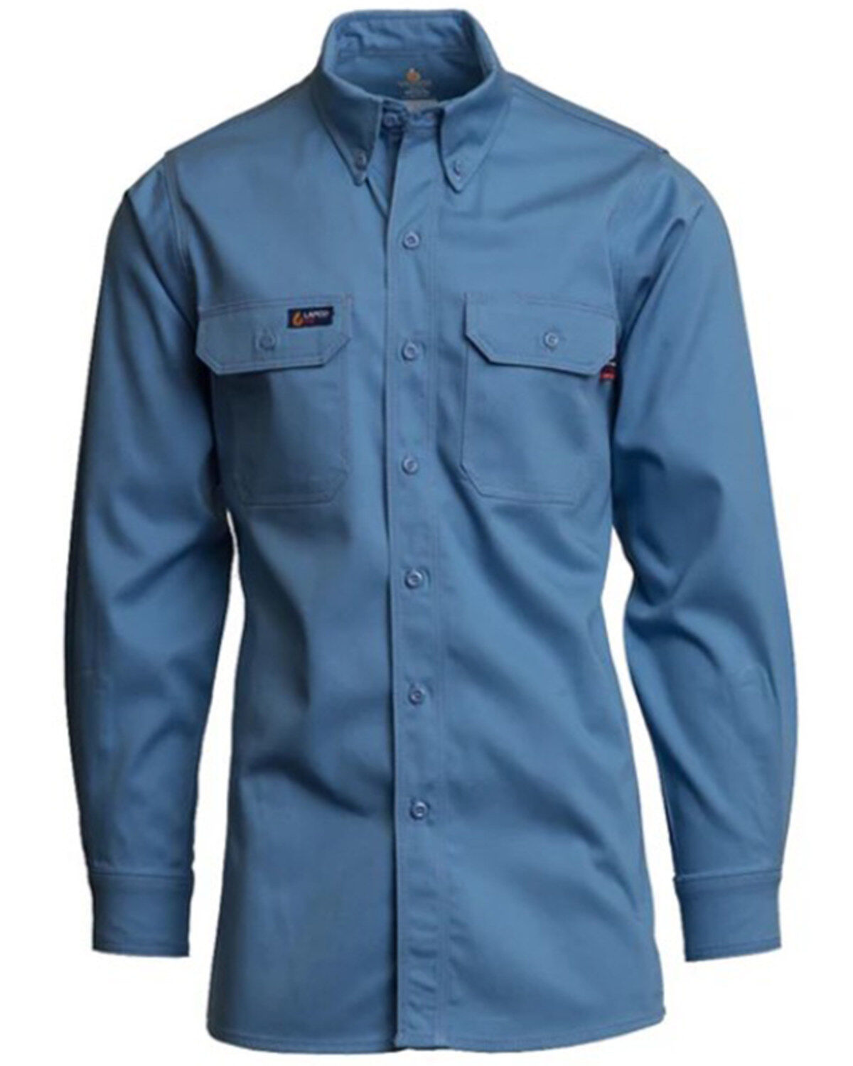 Lapco Men's FR Solid Long Sleeve Button-Down Western Work Shirt - Big & Tall