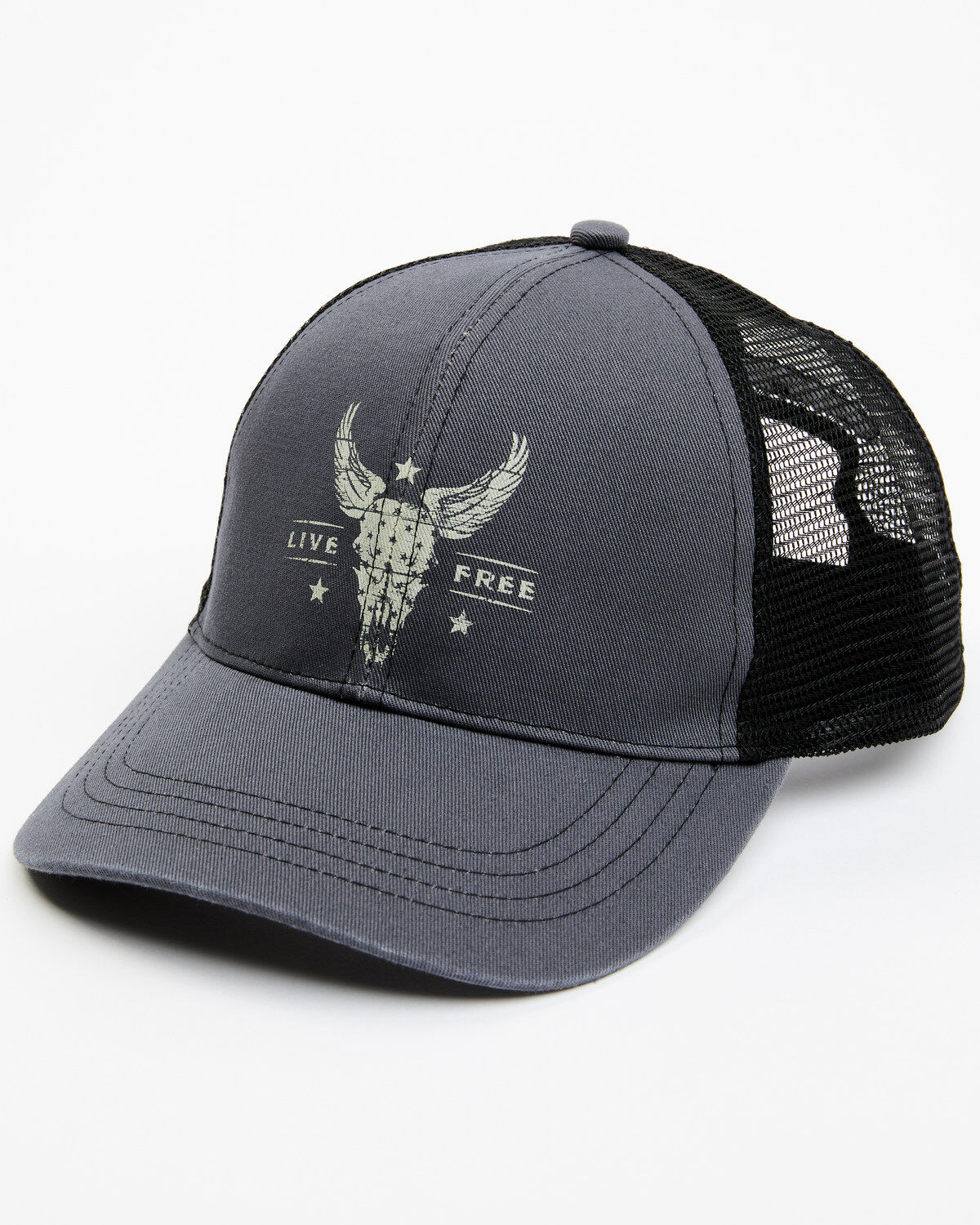 Cody James Men's Live Free Steer Head Ball Cap