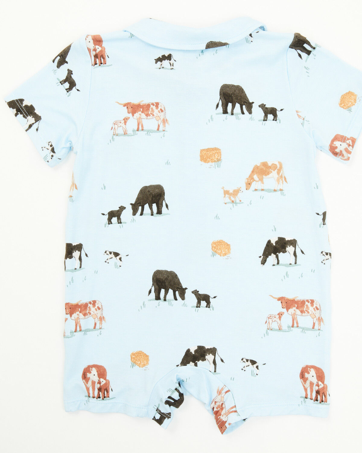 Angel Dear Infant Boys' Cow Families Short Sleeve Onesie