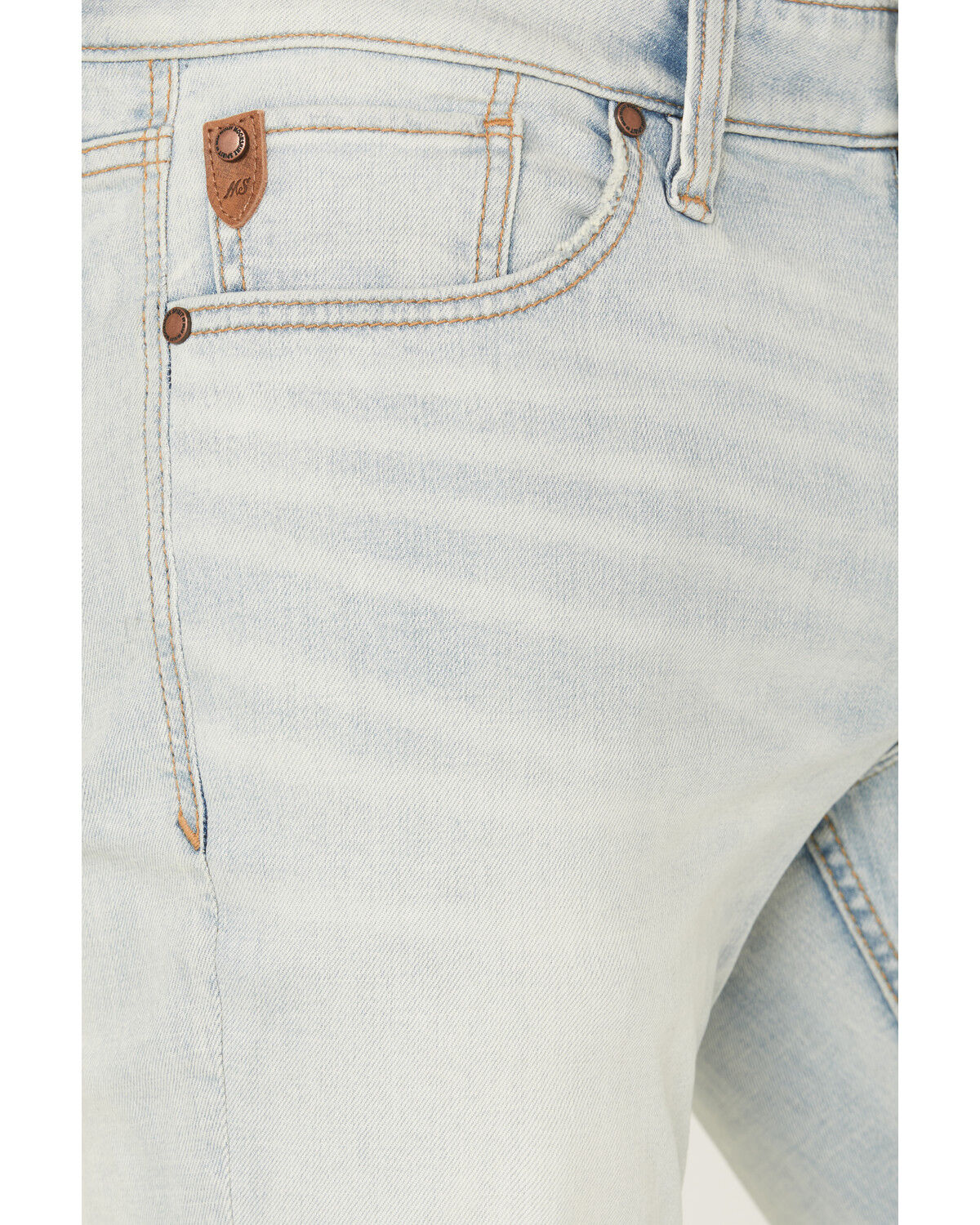 Moonshine Spirit Men's Savage Light Wash Slim Bootcut Stretch Denim Jeans