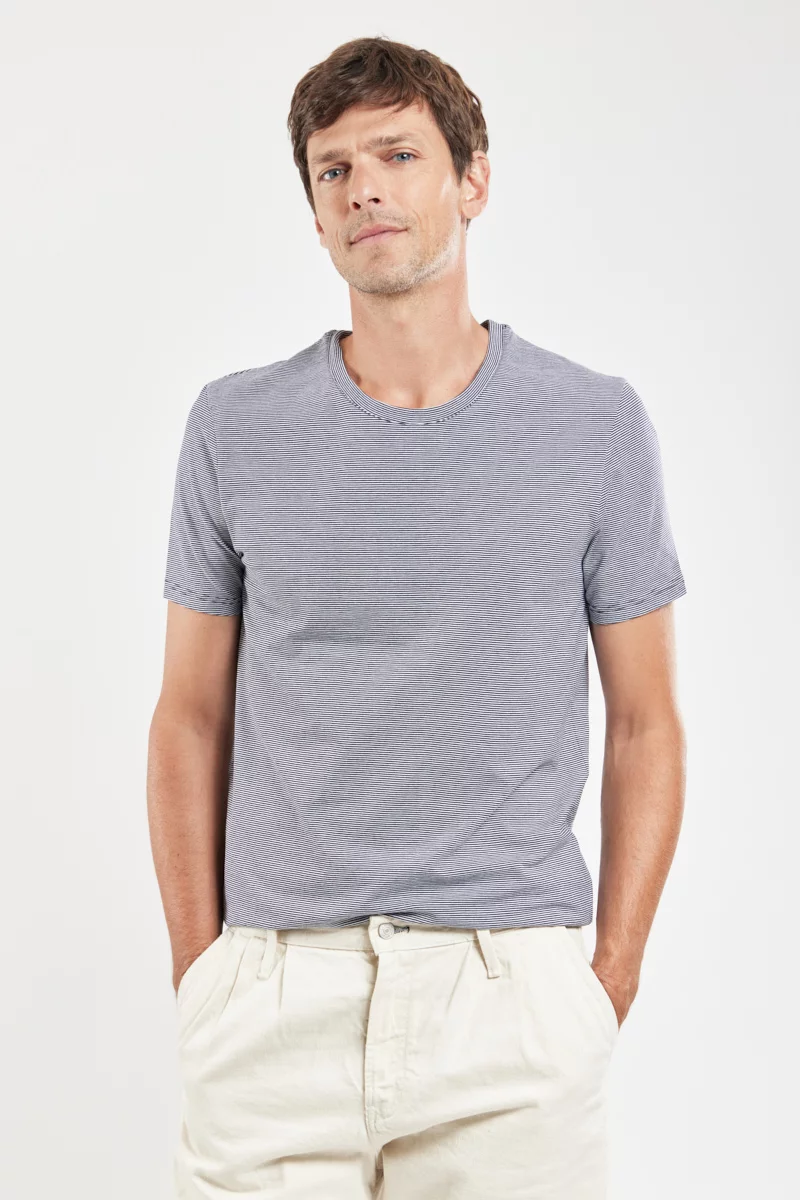 T-shirt col rond - coton et modal