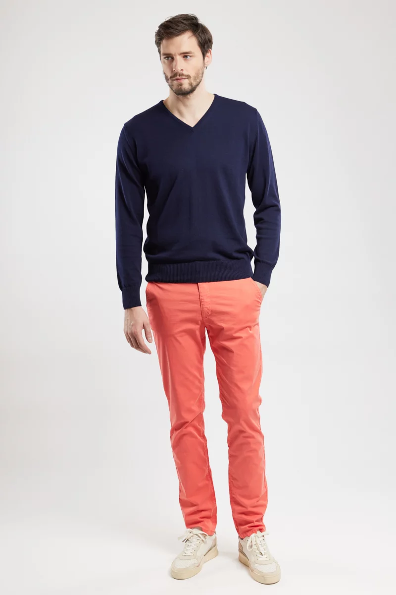 Chino coupe droite - coton | Coral E24