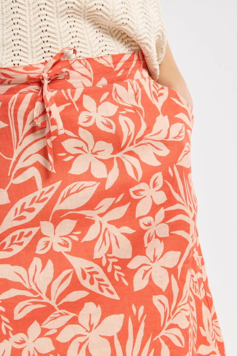 Jupe motifs exotiques - lin