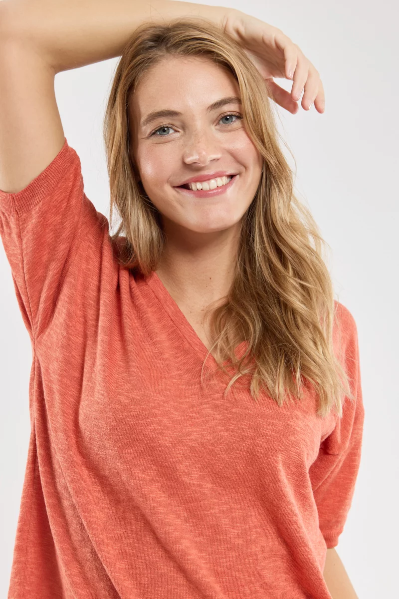 Pull léger Suzanne - lin et coton