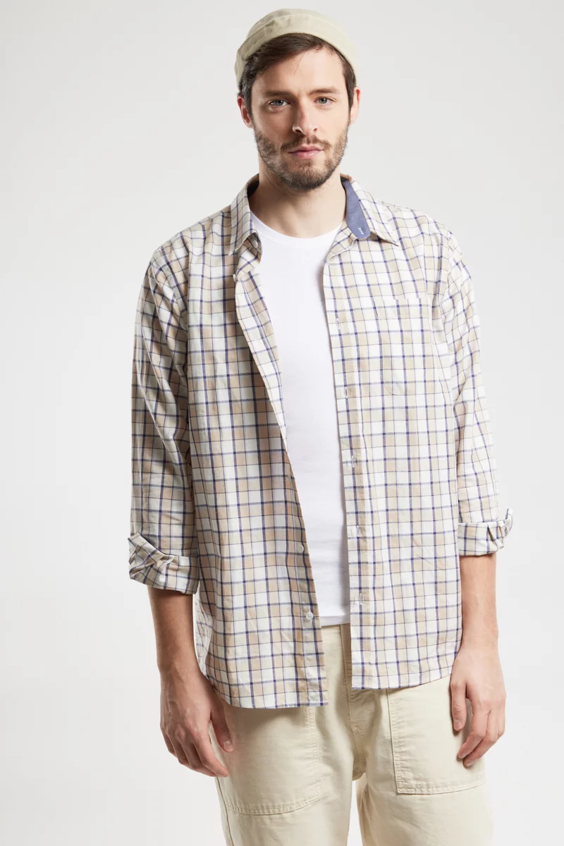 Chemise coupe confort - coton et lin