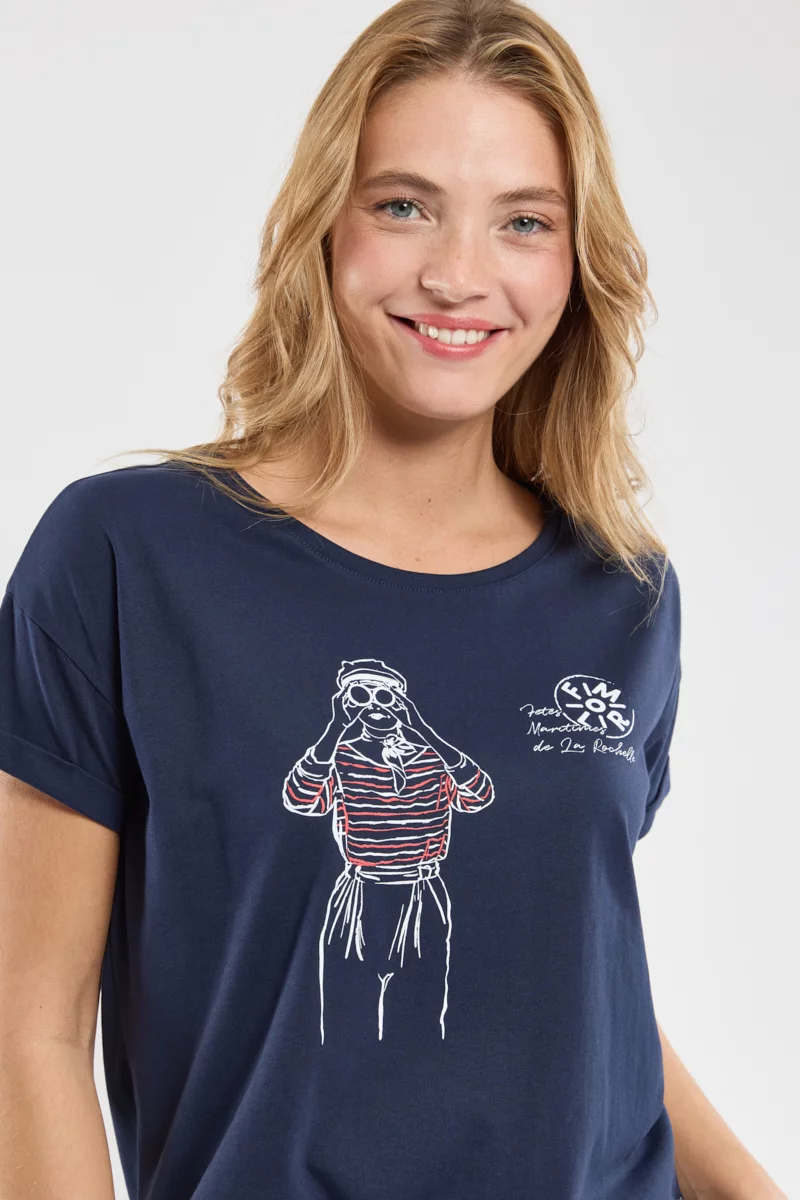T-shirt coupe loose - Femme | Marine deep