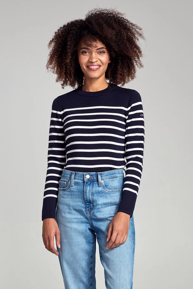 Pull marin rayé