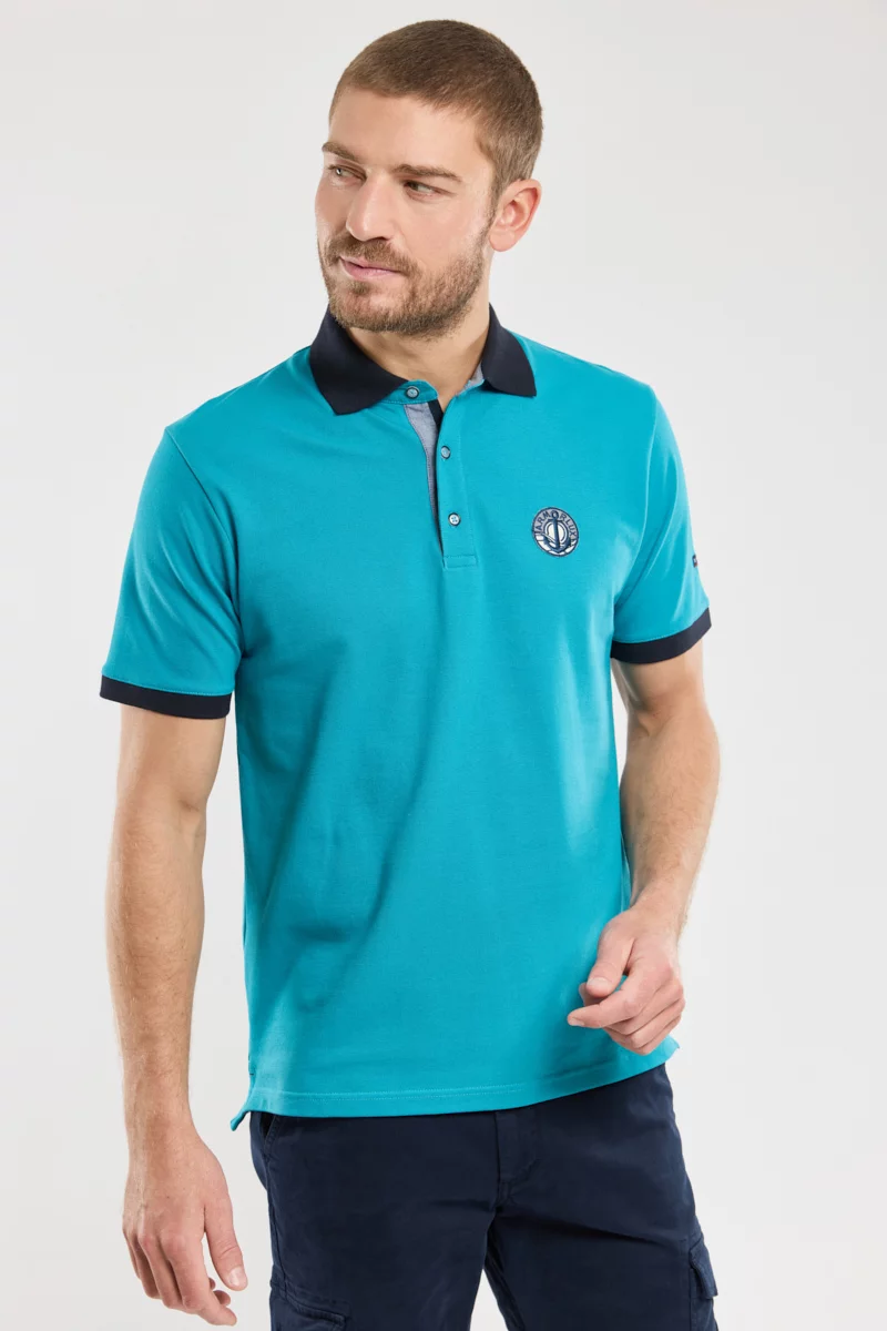 Polo avec écusson - coton piqué