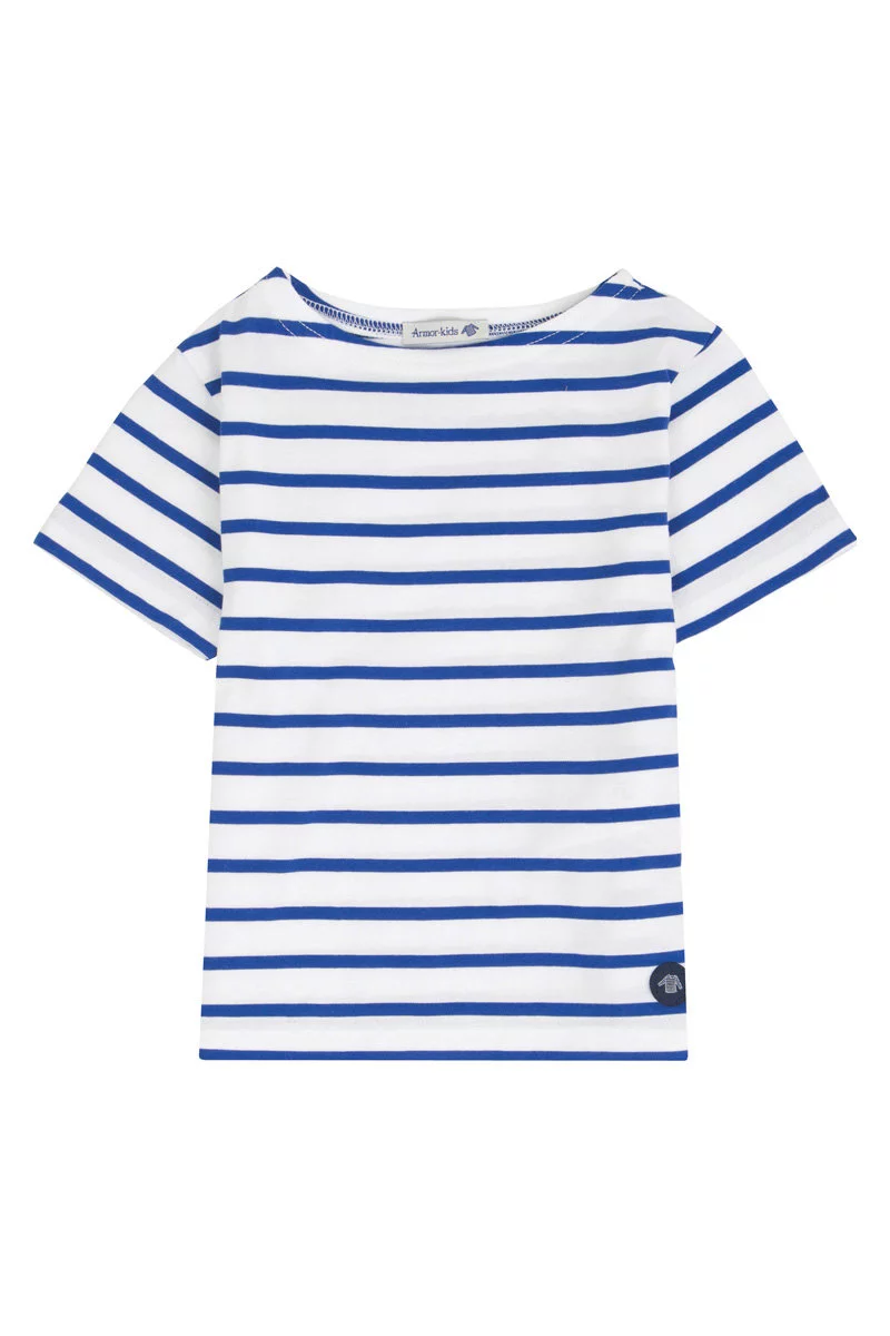 Marinière enfant - coton léger | Blanc/Etoile