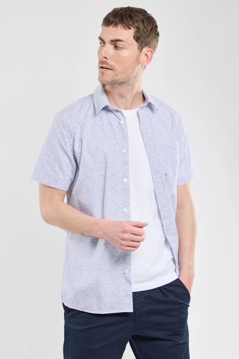 Chemise manches courtes - coton | Imprimé branches