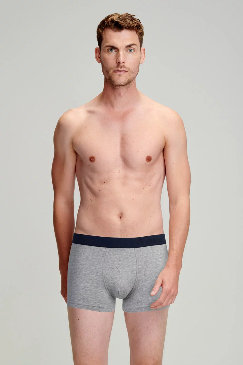 Boxer uni - coton léger biologique | Gris Chiné Médium