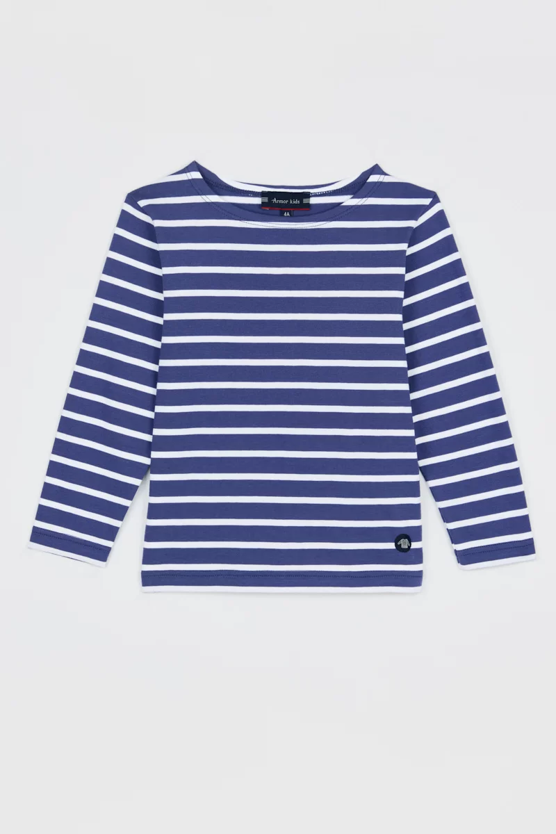 Marinière Kids - coton léger | Skipper/Blanc