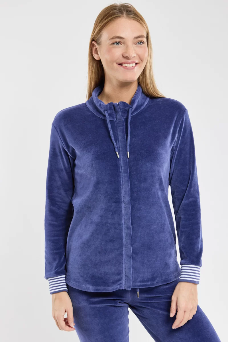 Veste zippée homewear - velours