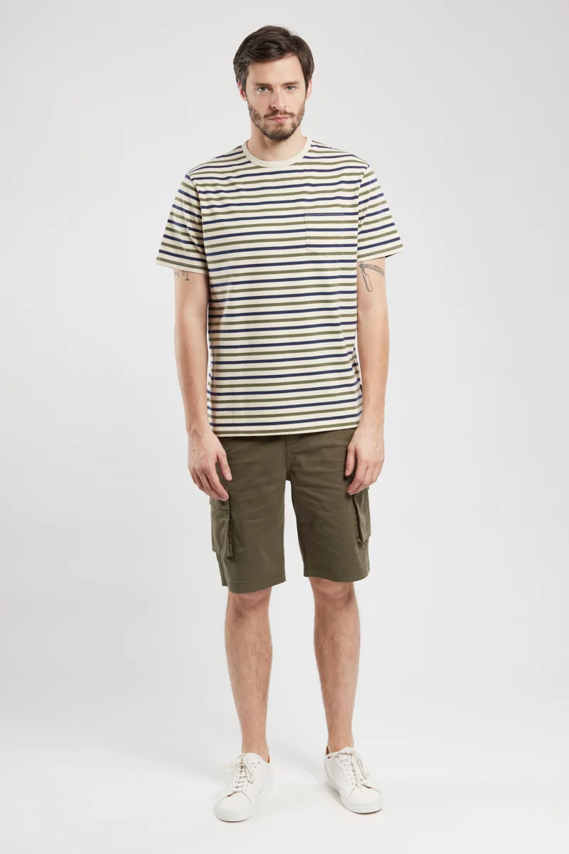 T-shirt rayé VALBAUM | OLIVE
