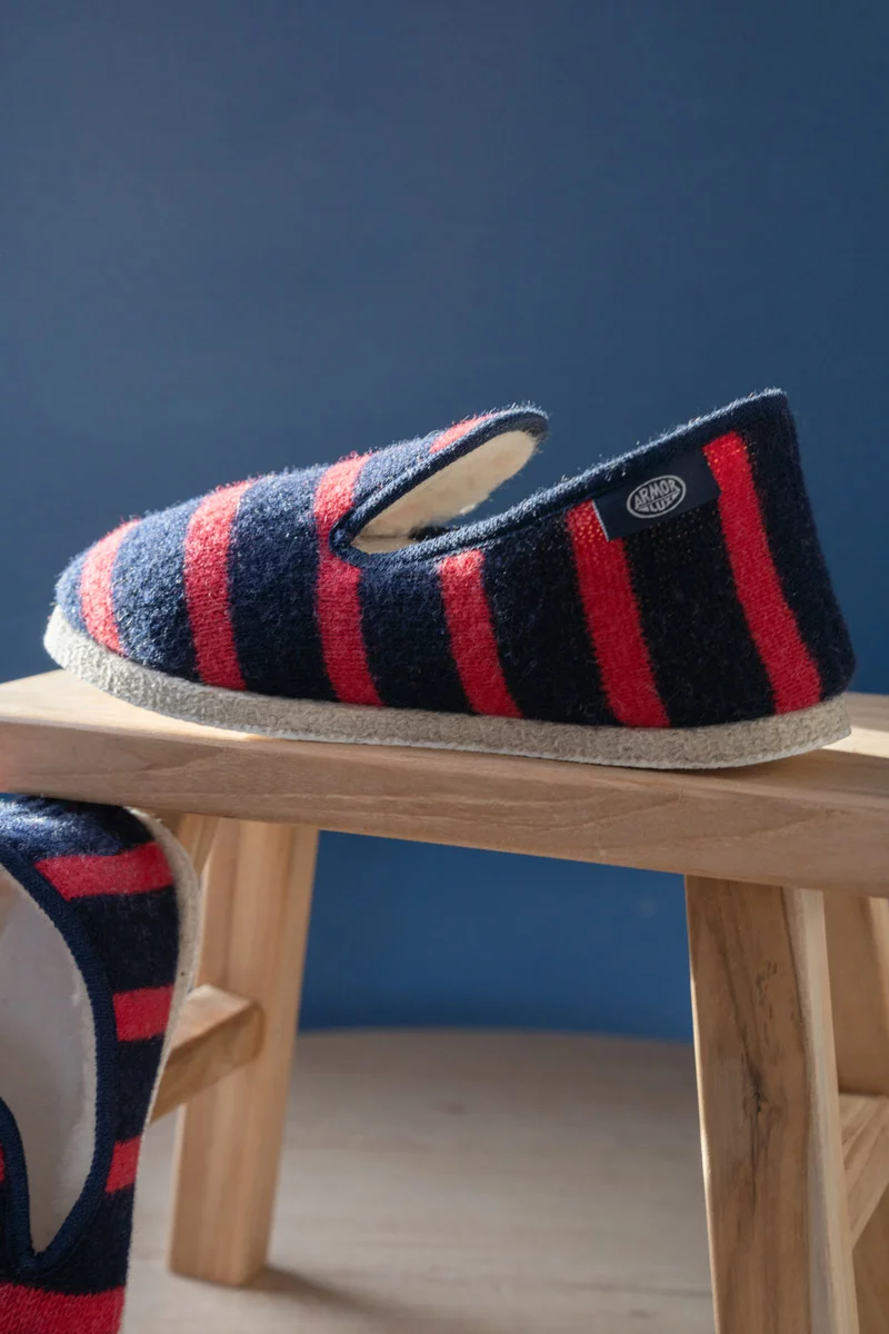Chaussons rayés