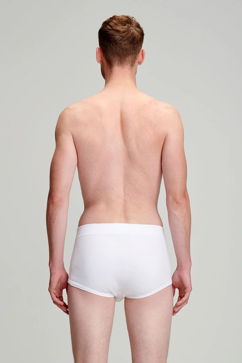 Slip ouvert - coton léger biologique | Blanc