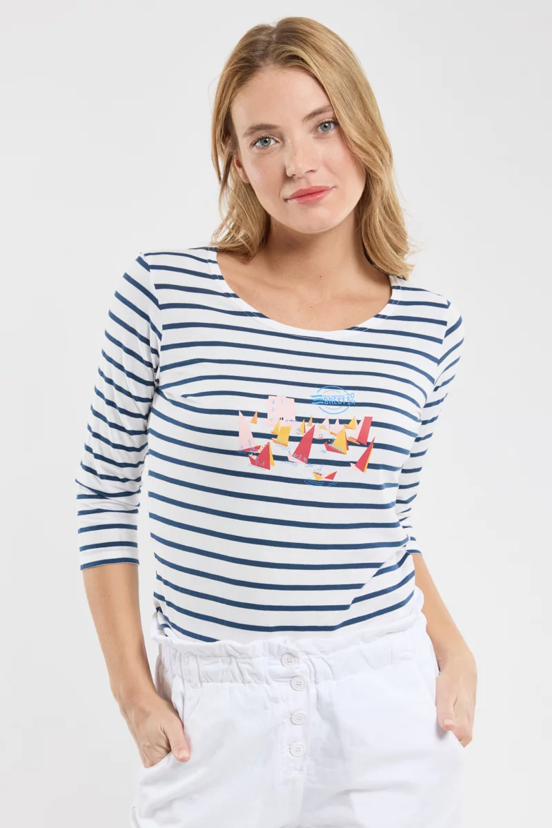 Marinière sérigraphiée - Femme | Milk/Scozia