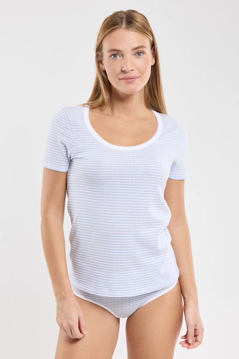 T-shirt rayé - coton issu de l'agriculture biologique