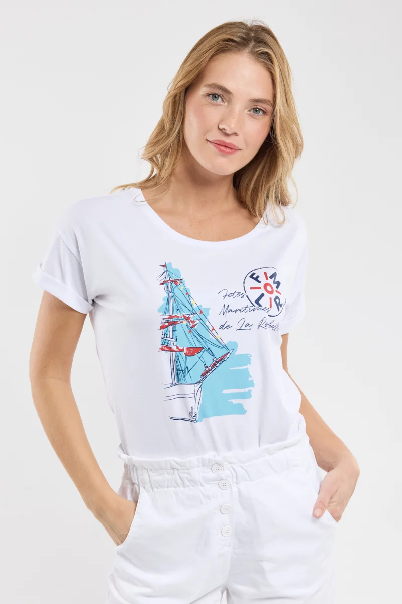 T-shirt coupe loose - Femme