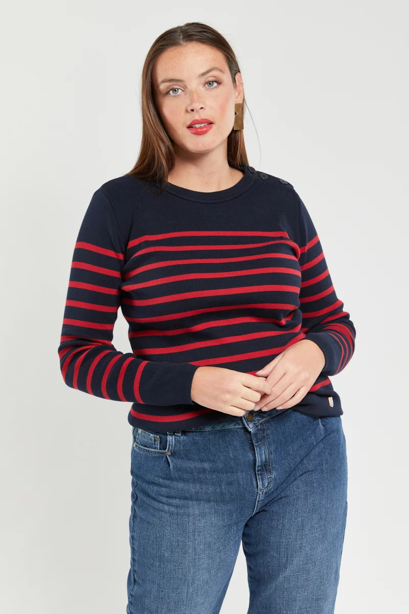 Pull marin rayé