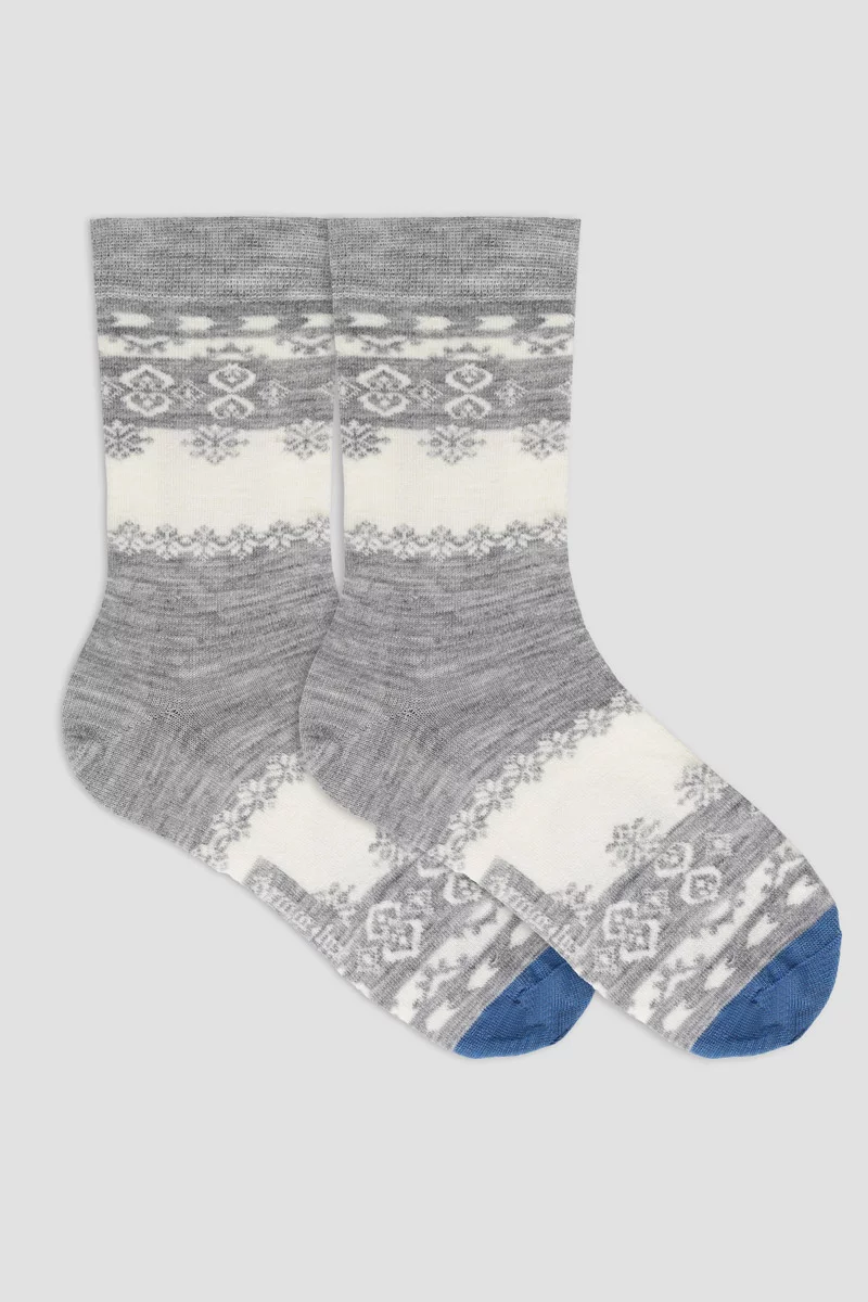 Chaussettes rayées - laine