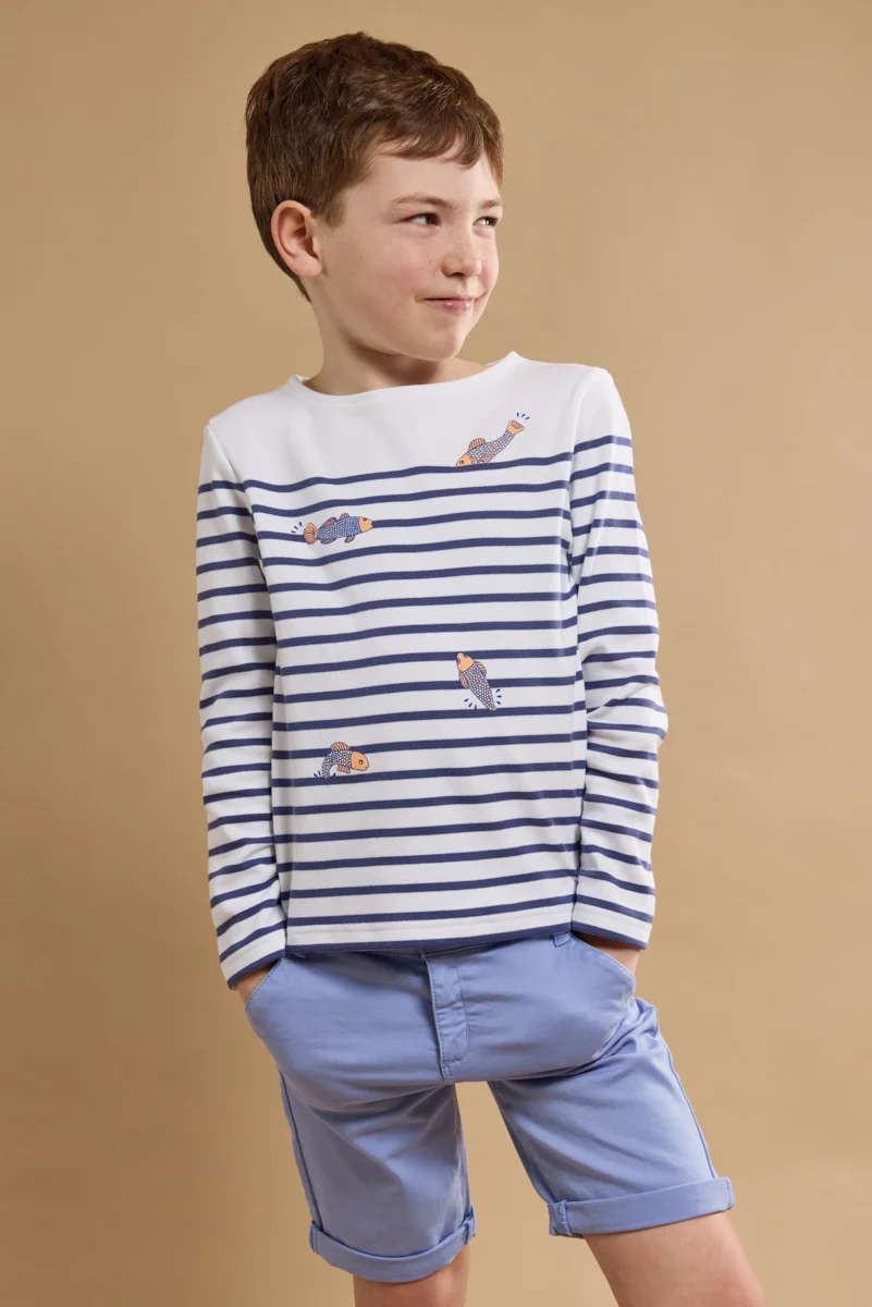 Bermuda Kids - coton | Bleu lavande E24