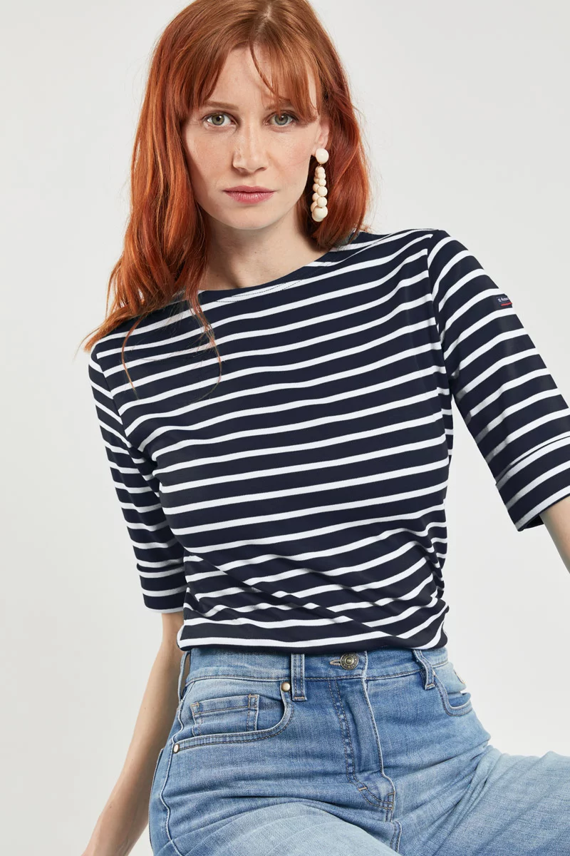 Marinière - coton épais | Rich navy/Blanc