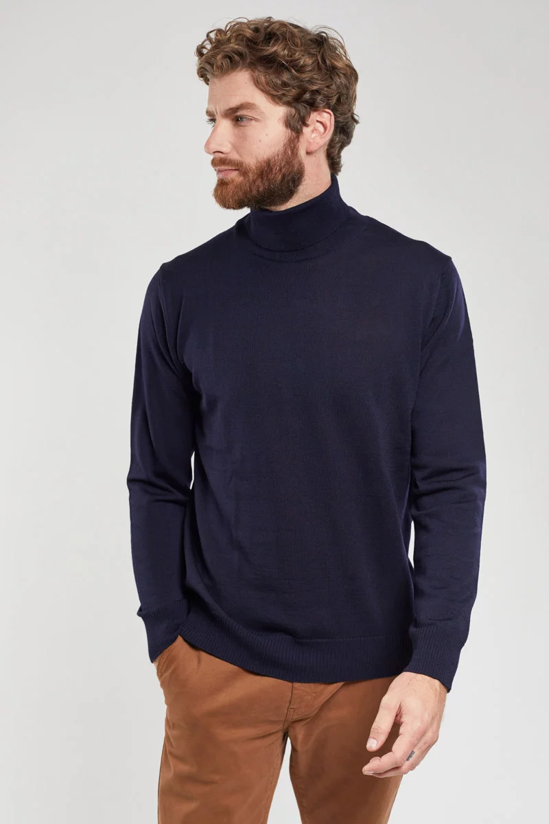 Pull col roulé