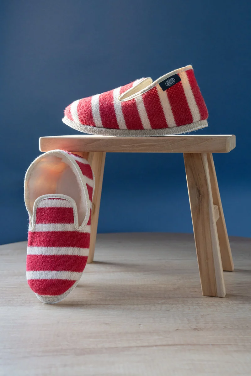 Chaussons rayés