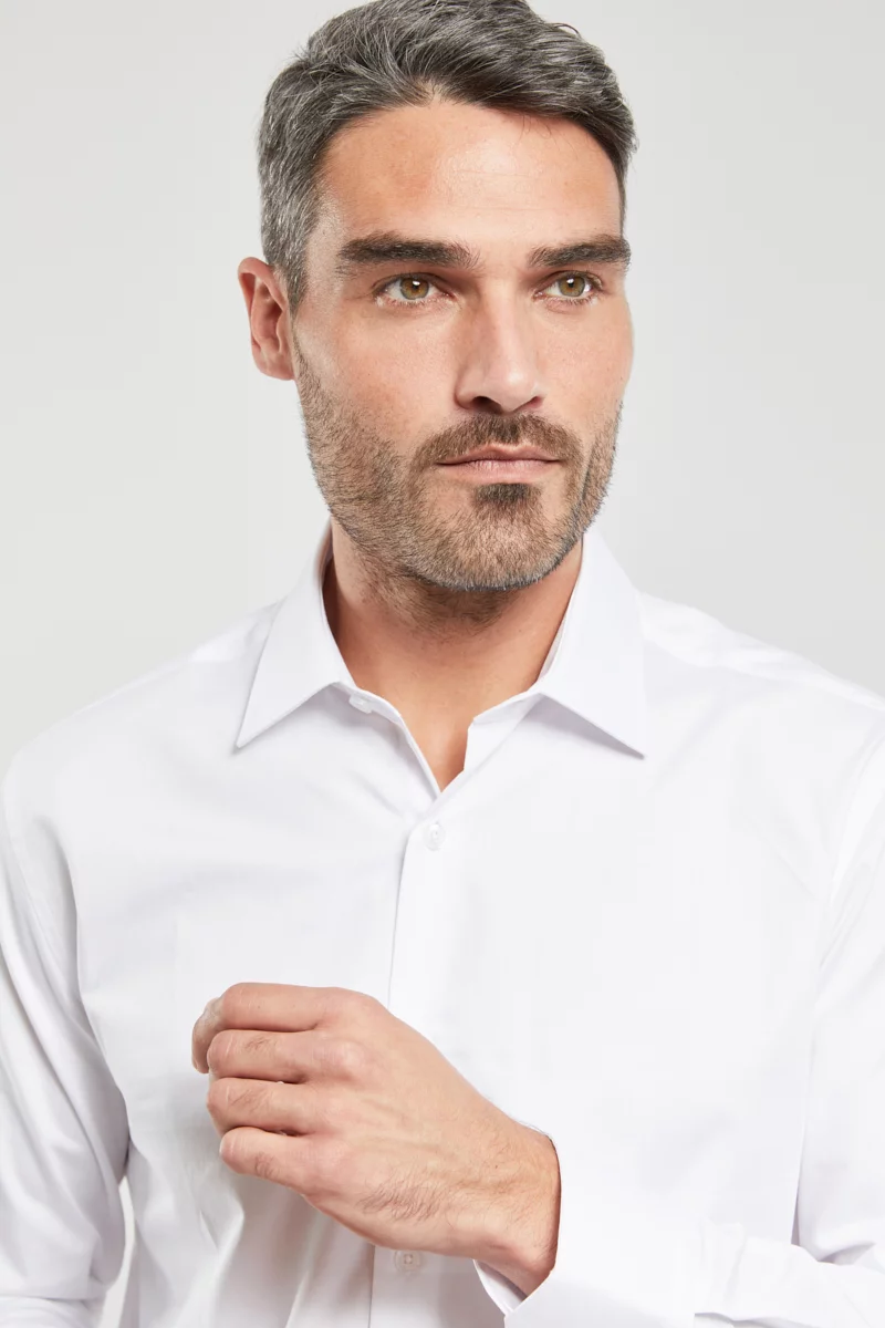 Chemise à motif coupe ajustée - coton