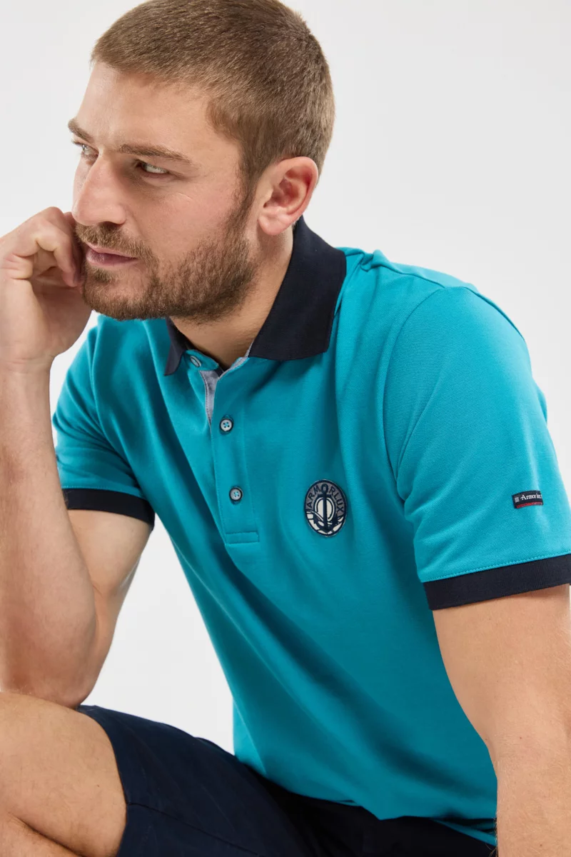 Polo avec écusson - coton piqué
