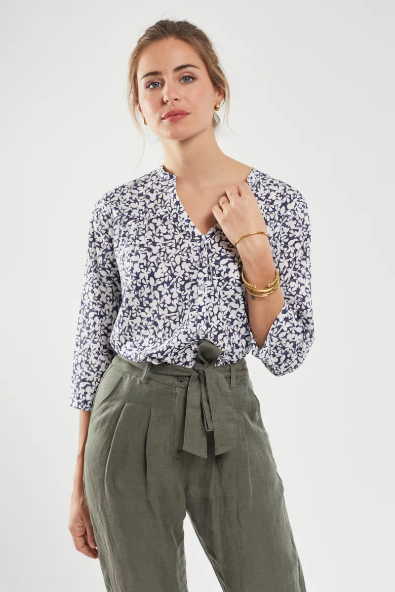 Chemisier à fleurs - coton