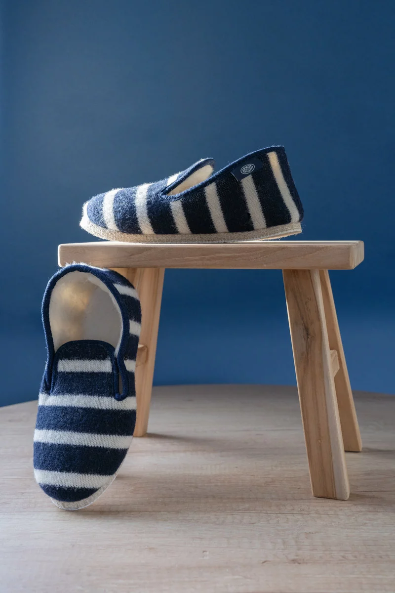 Chaussons rayés