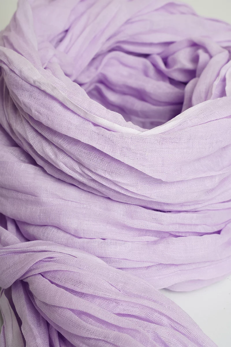 Foulard uni JARLI - coton | LILAS
