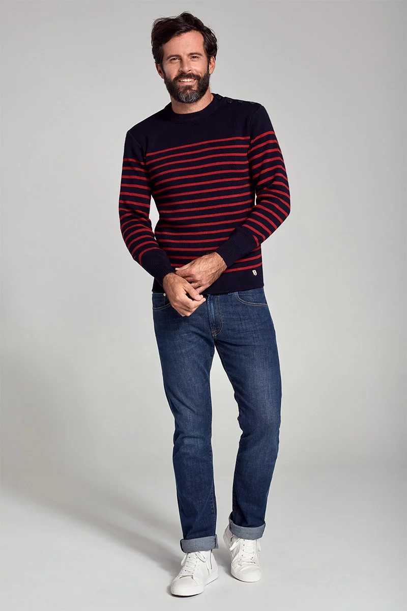Pull marin rayé