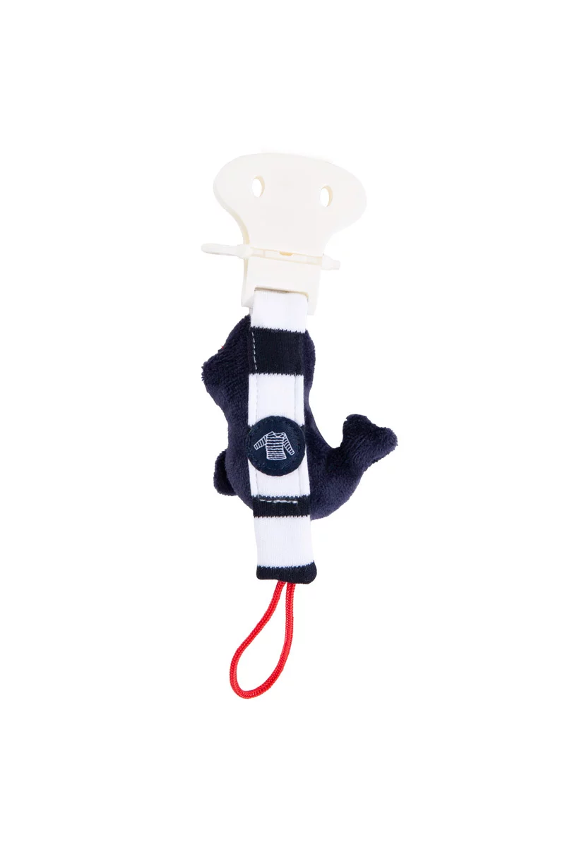 Accroche tétine phoque - velours