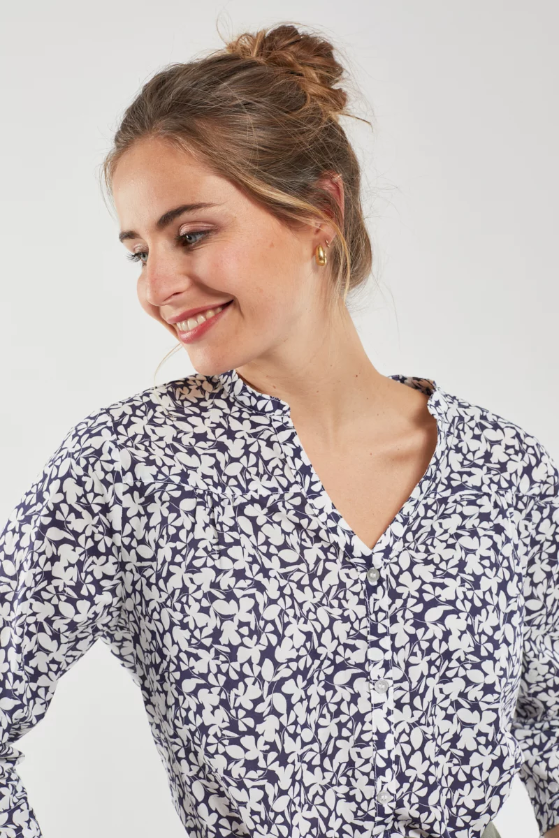 Chemisier à fleurs - coton