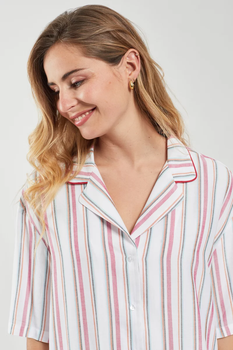 Chemise de nuit rayée