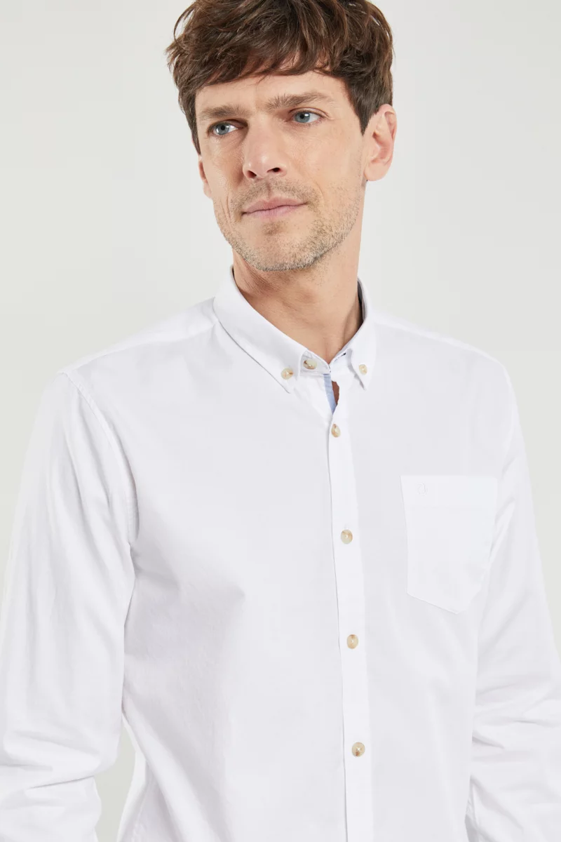 Chemise unie EDGAR - coupe droite