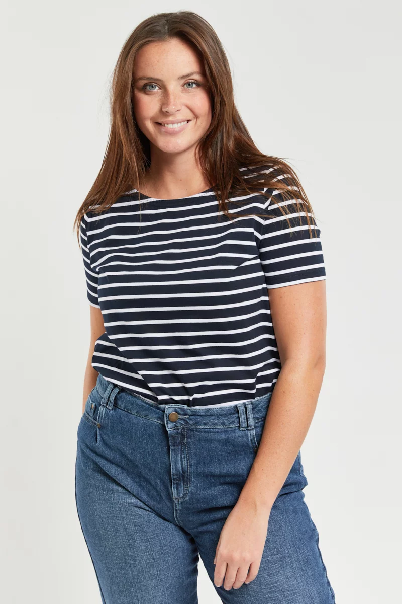 Marinière - coton léger | Rich navy/Blanc