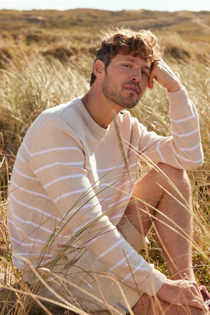 Pull marin - lin et coton