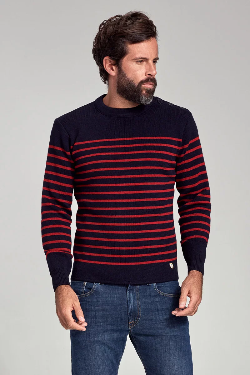 Pull marin rayé