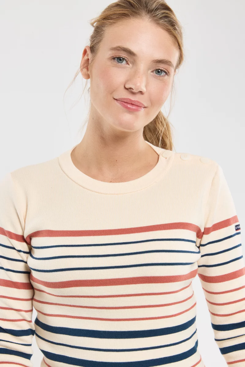 Pull marin rayé - Femme