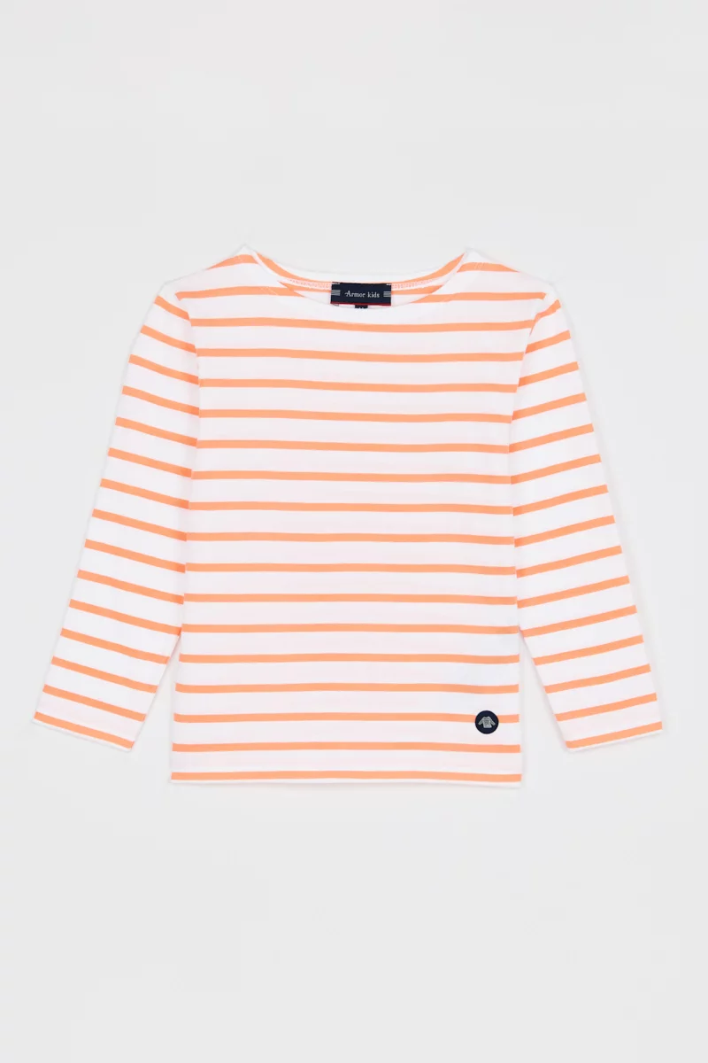 Marinière Kids - coton léger | Blanc/Desert Flower