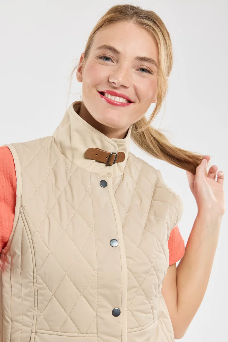 Veste sans manche matelassée BANIL | BEIGE