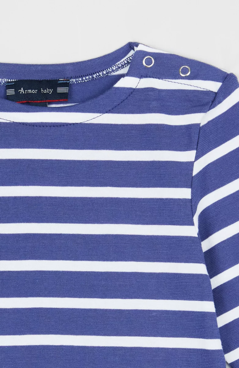 Marinière Baby - coton léger | Skipper/Blanc