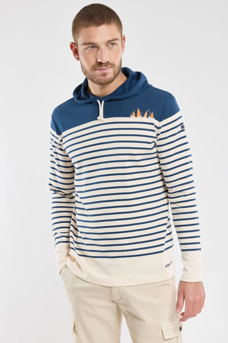 Marinière à capuche - Homme