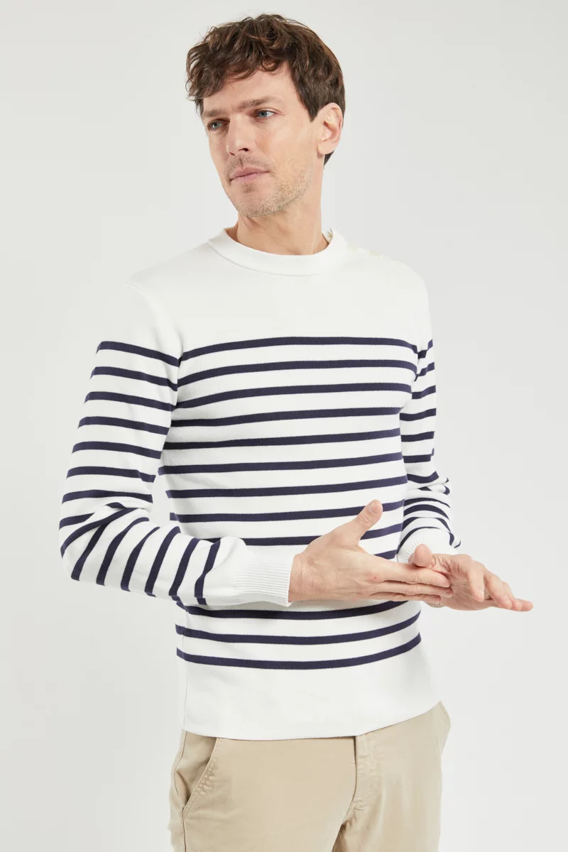 Pull marin rayé