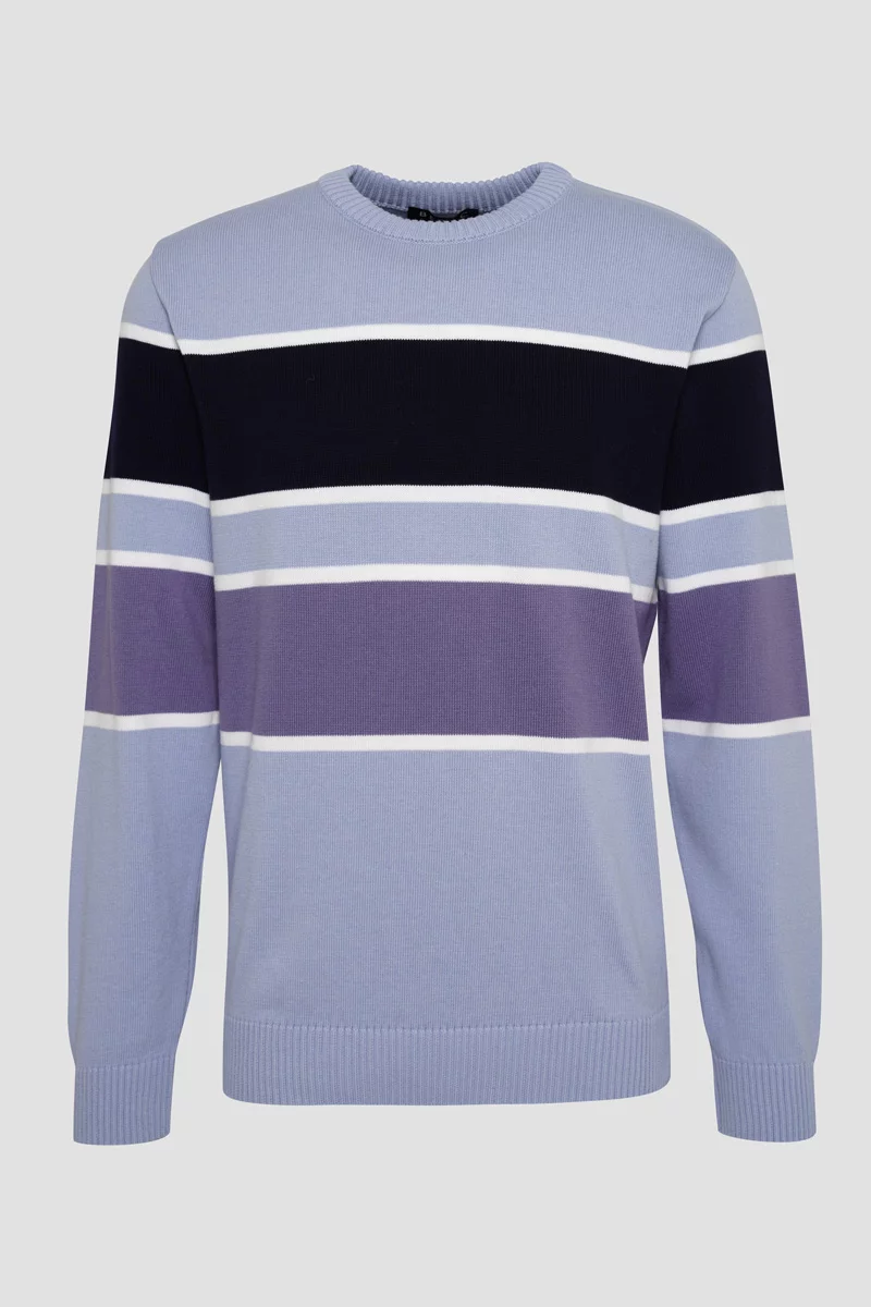 Pull larges rayures - coton